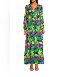 New Skies Are Blue Tropical Long Floral Maxi Dress